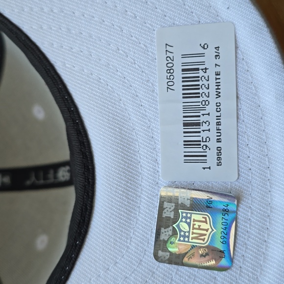 Buffalo Bills New Era Omaha Historic Logo 59FIFTY Fitted Hat - White 🌟NWT🌟 - Picture 6 of 7